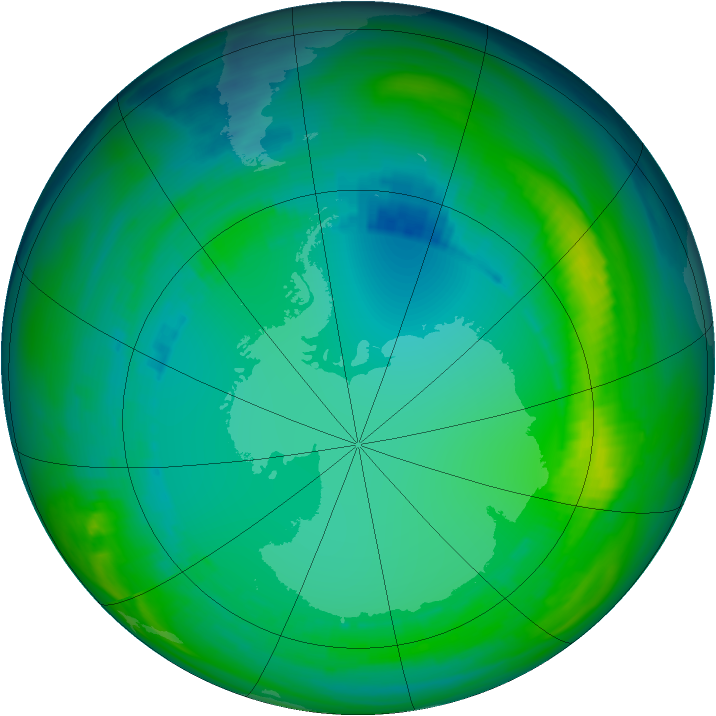 Ozone Map 1986-07-27